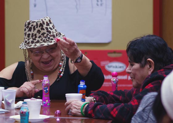Our residents having fun playing bingo